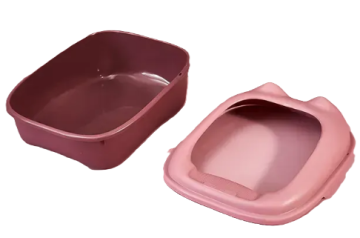 Туалет для котів з лопаткою Derby Plastic Cat Litter Box, pink