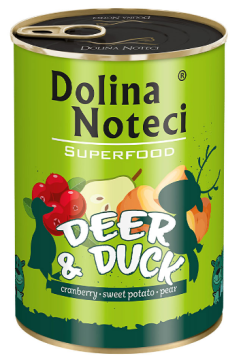 Консерва Dolina Noteci Superfood для cобак з олениною та качкою
