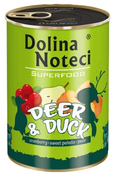 Консерва Dolina Noteci Superfood для cобак з олениною та качкою