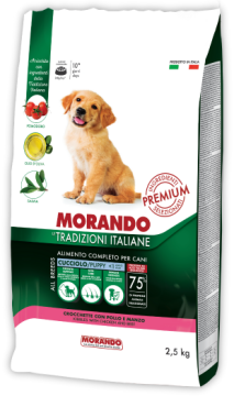 Сухий корм для цуценят усіх порід Morando Tradizioni Puppy з куркою та яловичиною