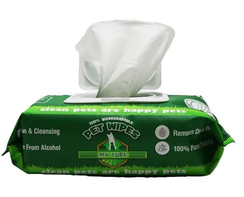 Влажные салфетки для собак MY TURF 100% Bio-degradable Bamboo Fiber Pet Wipes