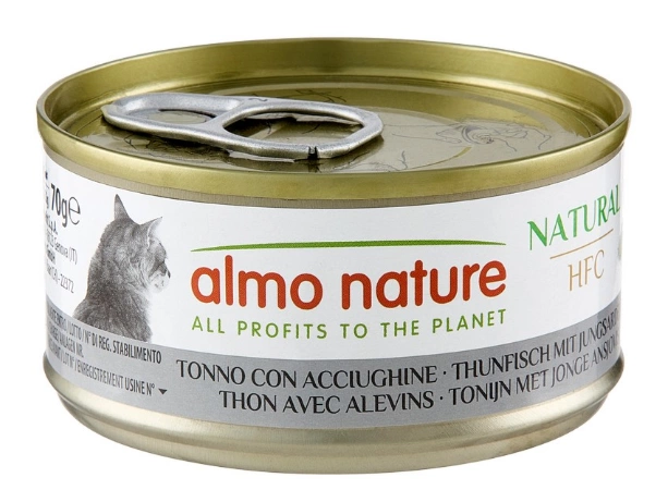 Almo Nature HFC Cat Natural, консерва с тунцом и мальком для кошек