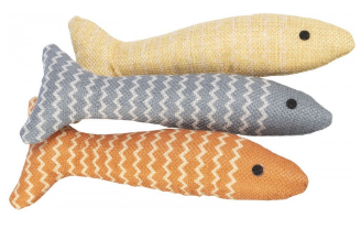 Игрушка Trixie для кошек Рыба с кошачьей мятой полиэстер цветная 