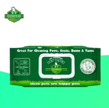 Влажные салфетки для собак MY TURF 100% Bio-degradable Bamboo Fiber Pet Wipes