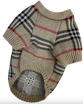 Свитер вязаный DogsBomba Burberry беж