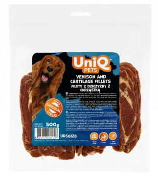 Ласощі для собак UniQ PETS Філе оленини з хрящами