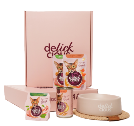 Вау-лизь бокс Delickcious з бежевою мискою у подарунок