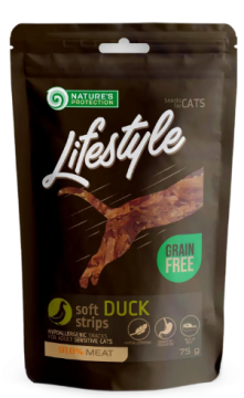 Лакомство для кошек, мягкие полоски из утки, Nature's Protection Lifestyle Snack 