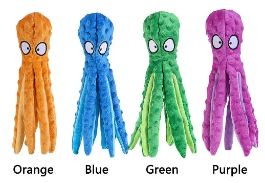 Мягкая игрушка для собак Octopus Shaped Crinkle Dog Plush Toy