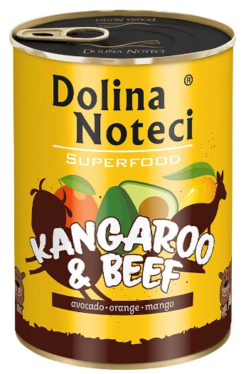 Консерва Dolina Noteci Superfood для собак с мясом кенгуру и говядины