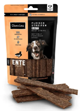 Мясное натуральное лакомство для собак 100% Утка Chewies Fleischstreifen Soft Ente для всех возрастов