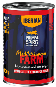Консерва для собак PRIMAL SPIRIT MEDITERRANEAN FARM WET DOG FOOD с курицей и свининой