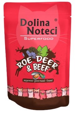 Пауч Dolina Noteci Superfood для кошек с косулей и говядиной