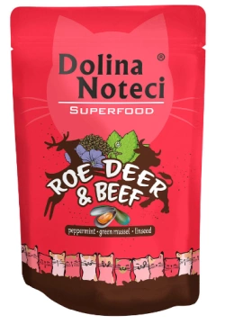 Пауч Dolina Noteci Superfood для кошек с косулей и говядиной