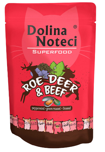 Пауч Dolina Noteci Superfood для кошек с косулей и говядиной