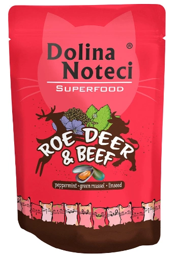 Пауч Dolina Noteci Superfood для кошек с косулей и говядиной