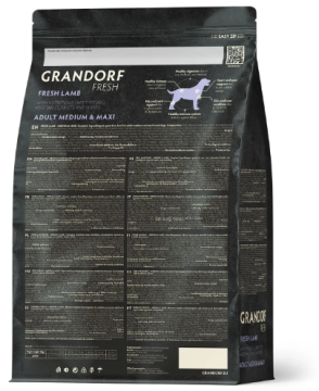 Grandorf FRESH LAMB & SWEET POTATO ADULT DOG MEDIUM & MAXI - сухой корм для взрослых собак средних и крупных пород с ягненком и бататом