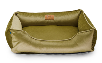 Лежак Harley and Cho Dreamer Velour Olive для собак і котів