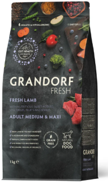 Grandorf FRESH LAMB & SWEET POTATO ADULT DOG MEDIUM & MAXI - сухой корм для взрослых собак средних и крупных пород с ягненком и бататом