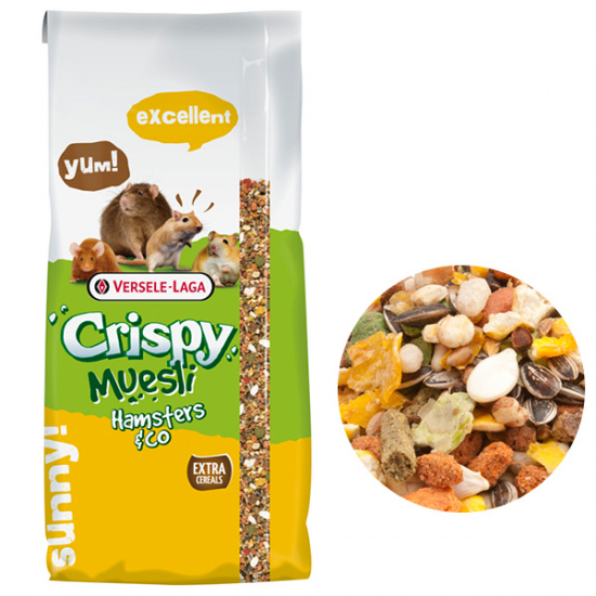Versele-Laga Crispy Muesli Hamster для хомяков, крыс, мышей, песчанок