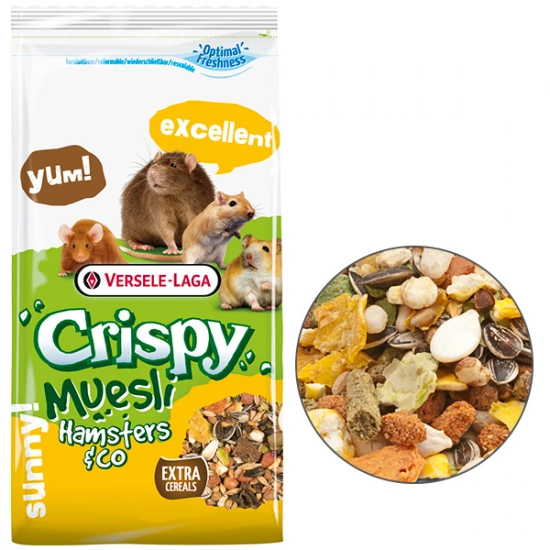 Versele-Laga Crispy Muesli Hamster для хомяков, крыс, мышей, песчанок