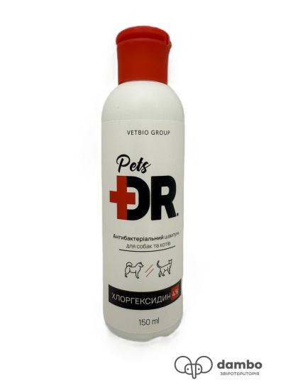 Vetbio Dr.Pets Антибактериальный шампунь с хлоргексидином 4% для собак и кошек