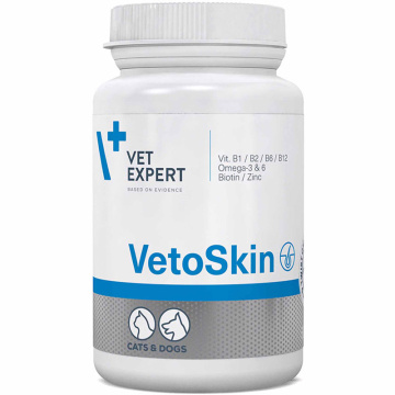 VetExpert VetoSkin Пищевая добавка для здоровья кожи и шерсти кошек и собак