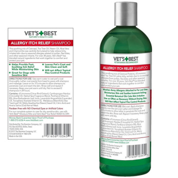 Vet`s Best Allergy Itch Relief Shampoo