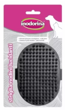 Резиновая щетка перчатка Inodorina Striglia Nodini Lucidanti для вычесывания короткошерстных собак и кошек