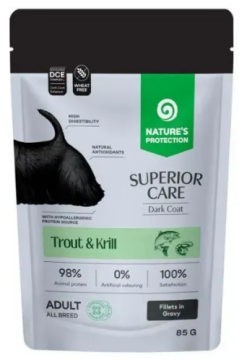 Nature's Protection Superior Care Dark Coat Grain Free Adult Trout and Krill Влажный корм для собак с темной окраской с форелью и крилем