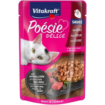 Вологий корм для котів Vitakraft Poésie Délice pouch серця в соусі