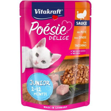 Влажный корм для котят Vitakraft Poésie Délice pouch индейка в соусе