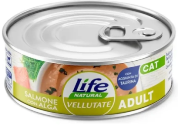 Консервы для кошек Lifecat Vellutate лосось с морскими водорослями