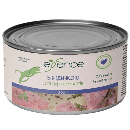 Влажный корм для взрослых котов Essence Паштет с индейкой