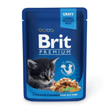 Brit Premium Кусочки с курицей для котят