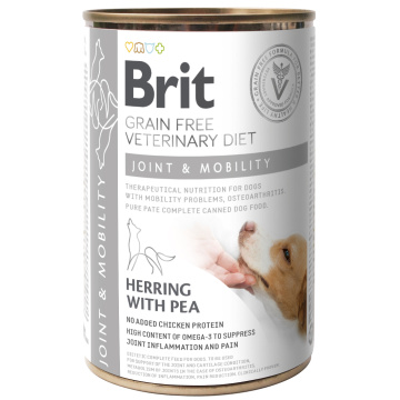 Вологий корм для собак Brit VetDiets Joint & Mobility для підтримки здоров'я суглобів (оселедець і горошок)