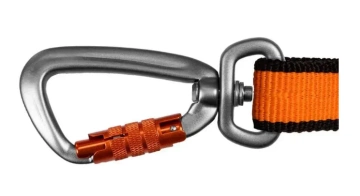 Повідець для собак Bungee leash Non-stop dogwear Чорний/Помаранчевий