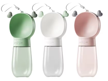PetSummer Bottle Портативная поилка для собак и кошек с функцией кормушки, розовая