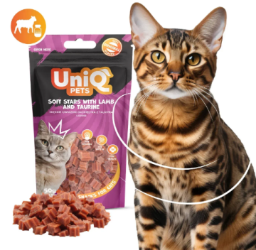 Лакомство для кошек Uniq PETS CAT SNACKS MIMI мягкие звездочки с ягнятиной и таурином