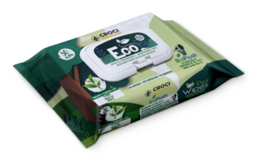 Гігієнічні вологі серветки ECO TEA/CHLOREX CROCI зелений чай і хлоргексидин