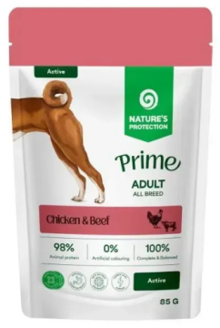 Nature's Protection Prime Active Adult Dogs Chicken and Beef Вологий корм для активних собак з куркою і яловичиною