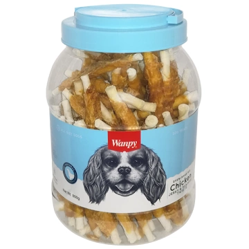 Wanpy Chicken Jerky & Rawhide Twists Палочка с вяленой курицей