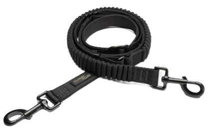 Повідець з амортизацією для собак Cloud7 L-2-Jogging-Leash AKTIV Чорний