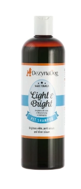 Шампунь Dezynadog Light Bright White Coat Colour Enchance для посилення кольору білих, срібних та кольорових порід собак, додає блиск та посилює колір
