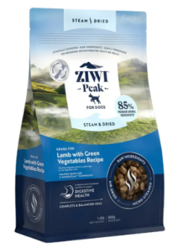 Повнораціонний сухий корм для собак Ziwi Peak Steam Dried Lamb with Green Vegetables Recipe Ягня з зеленими овочами