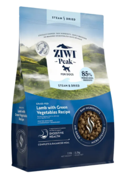Повнораціонний сухий корм для собак Ziwi Peak Steam Dried Lamb with Green Vegetables Recipe Ягня з зеленими овочами