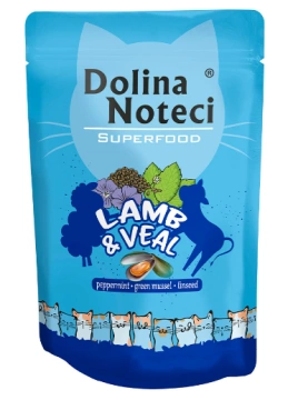 Пауч Dolina Noteci Superfood для кошек с ягнятиной и телятиной