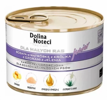 Dolina Noteci PREMIUM Junior Консервы для щенков малых пород с печенью кролика и оленьим языком