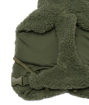 Теплая попона для собак Sherpa Shirt Olive Paikka 
