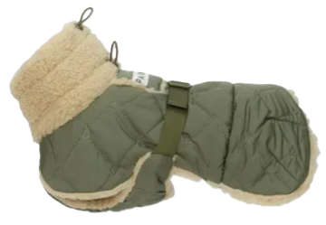 Теплая попона для собак Winter Sherpa Jacket Olive Paikka